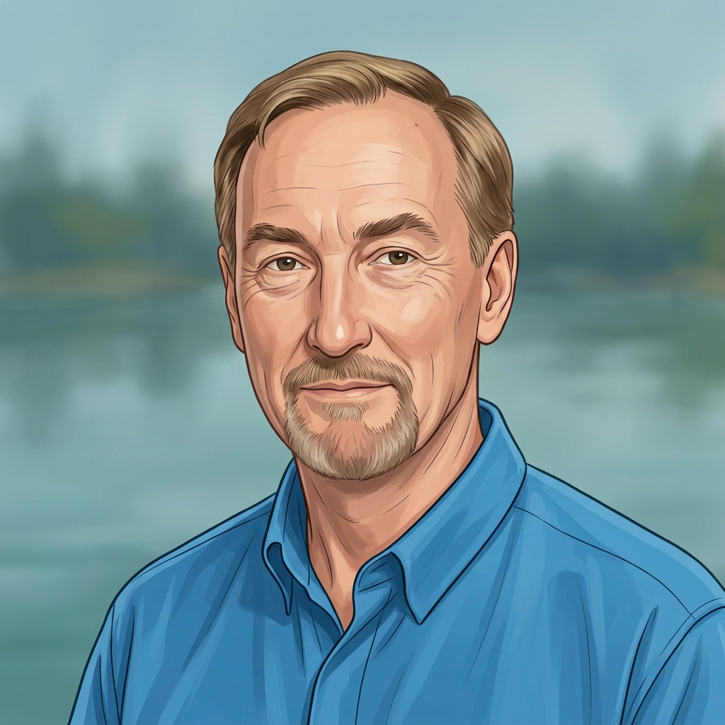 Illustrated portrait of Ken, a Boathouse expert